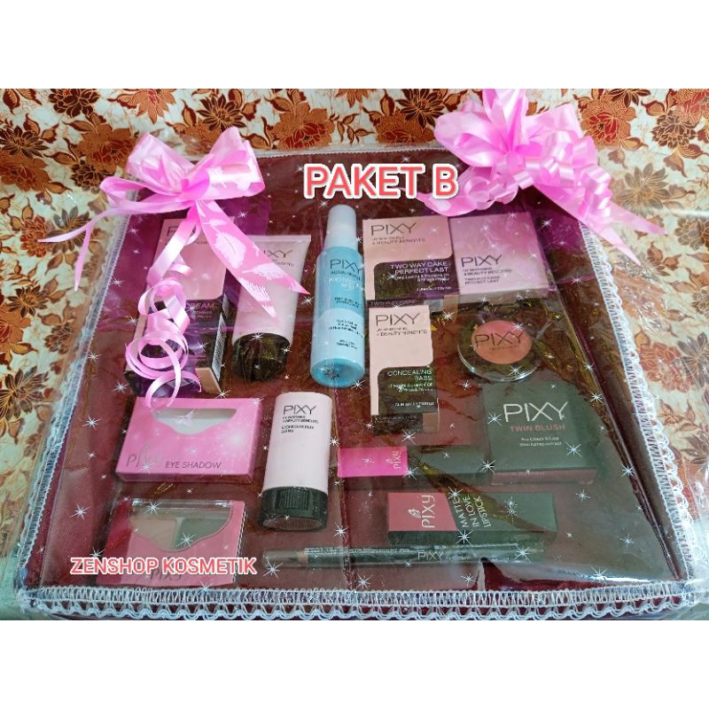 PIXY PAKET SESERAHAN/BINGKISAN/HANTARAN NIKAH PAKET MAKE UP KOSMETIK