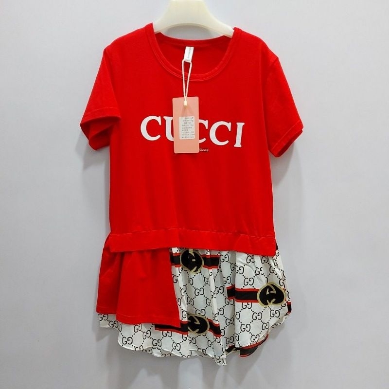 DRESS ANAK CEWEK GUCCI MERAH