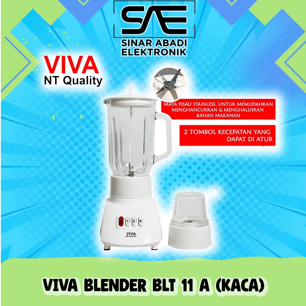 [COD] VIVA NATIONAL BLENDER BL-T11A / BL T11A / BLT11A (KACA / 1 LITER) 100% ORI