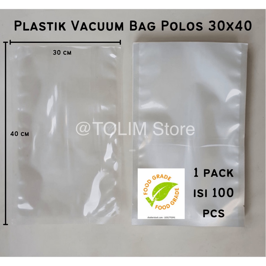 30x40 Plastik Vakum Polos Plastik Vacuum Polos Plastik Vakum Makanan Vacuum Bag Polos Plastik Vakum 