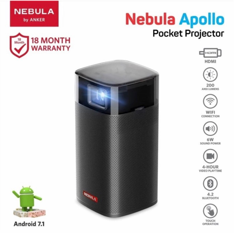Proyektor Anker nebula apollo black -D2410G11 Android projector