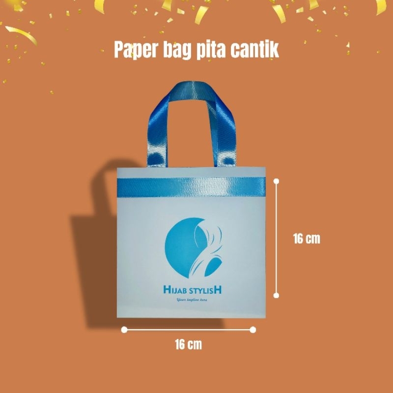 

Paperbag skincare pita custom | paperbag sablon tali pita