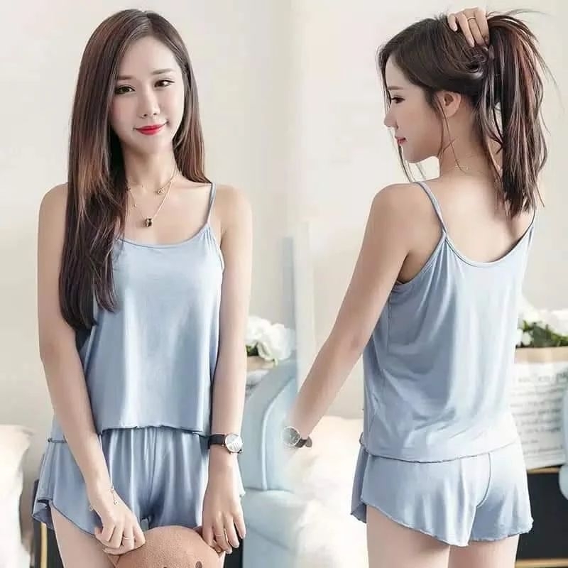 Set Singlet / Setelan Wanita Marha Tanktop /baju tidur/daster/lingerie/sexy/linggerie