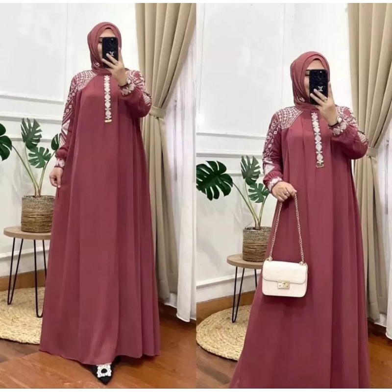 Pakaian Wanita Muslim Kodangan Mewah Elegan Dress Pesta Terbaru Gamis Pesta Mewah Elegan Lovandra Dr