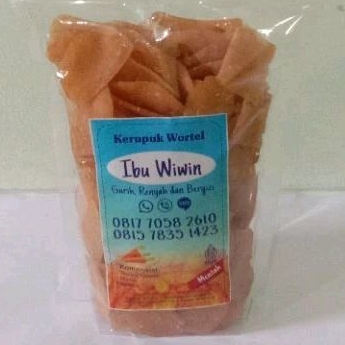 

Kerupuk Wortel mentah dan matang 250 Gram