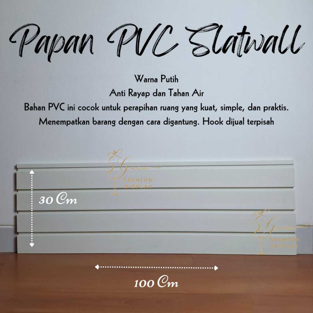 Wallpanel Display Dinding Panel Bahan PVC Panel Display Papan Slat Wall Murah (BH)