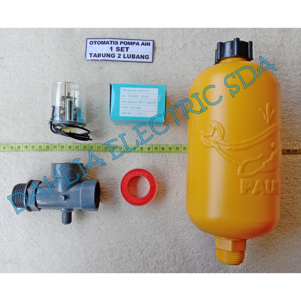 OTOMATIS POMPA AIR 1 SET TABUNG 2 LUBANG