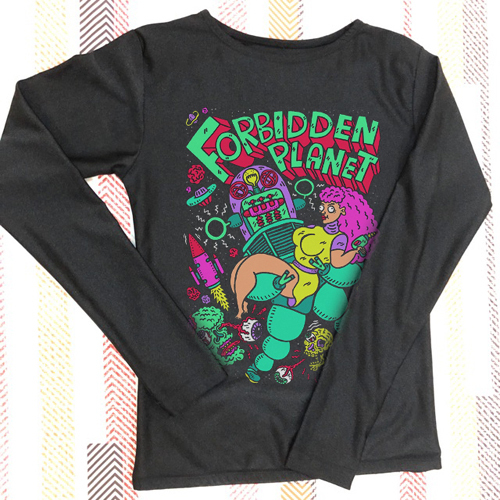 Kaos Tangan Panjang Forbidden Planet Tshirt 100% Cotton Black Kombed 30s