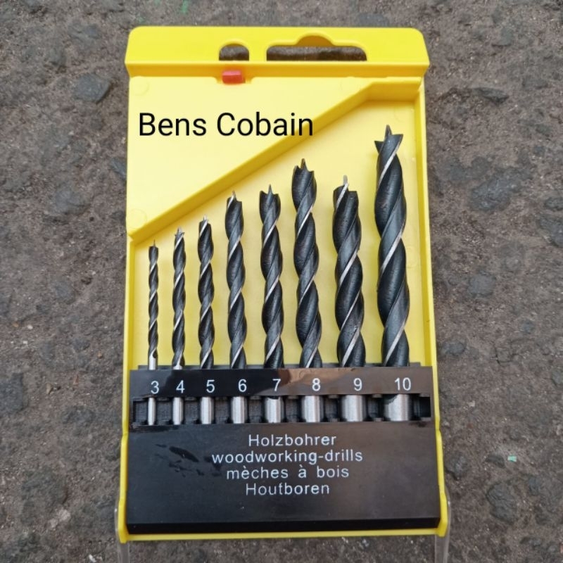 Mata Bor Kayu 1 set isi 8 pcs Mata Bor Kayu Bison