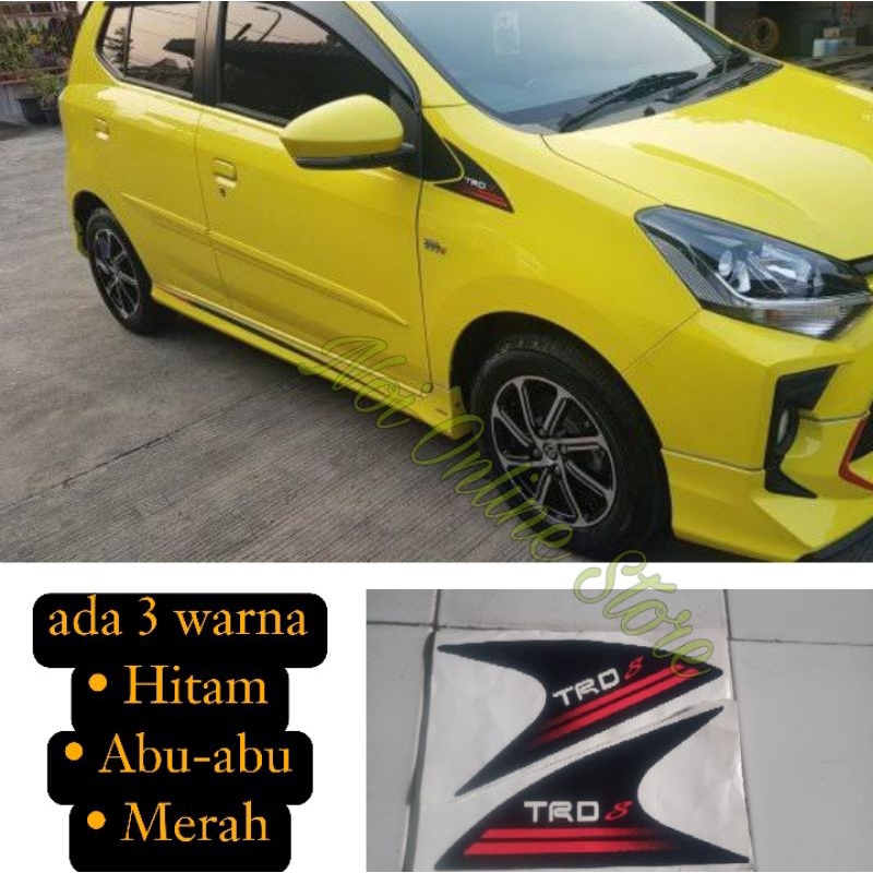 Sticker TRD Sportivo dibawah spion Mobil Agya dan sejenisnya