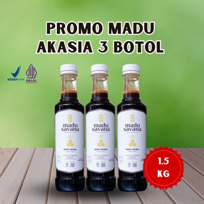 

Madu Savana Akasia Paket Promo 3 Botol