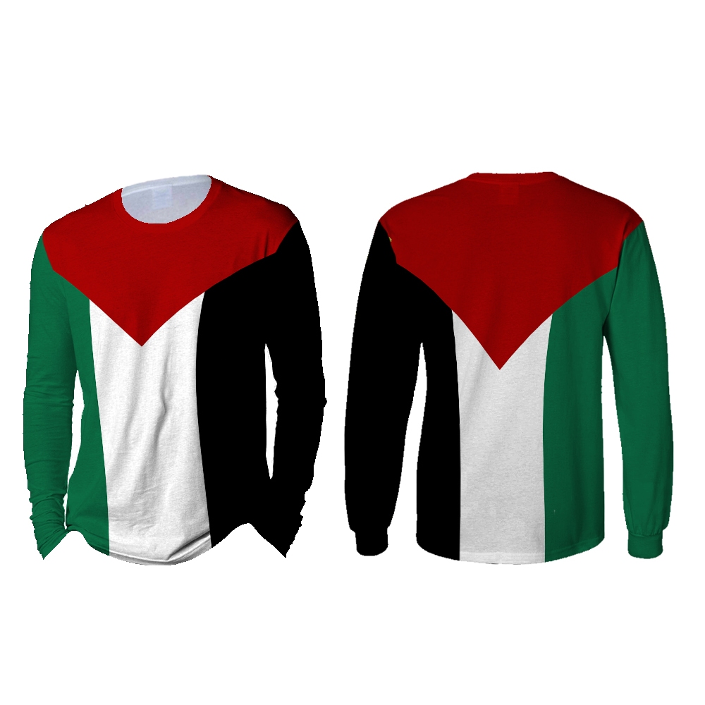 Utamamedia - Kaos Panjang Pria Motif FREE PALESTINA 3D FullPrint