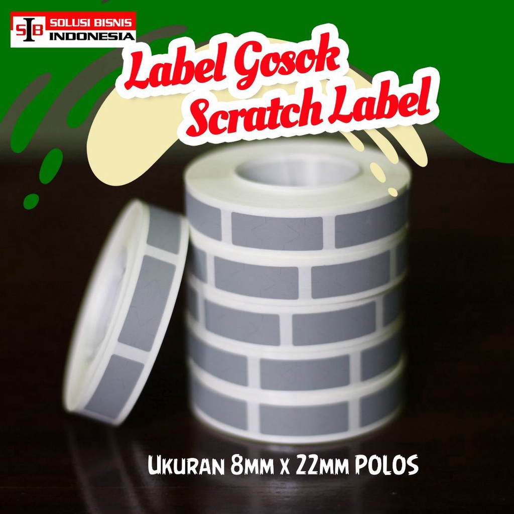 

✨TERBARU✨ Sticker Label penutup Voucher ukuran 8mm x 22mm POLOS murah