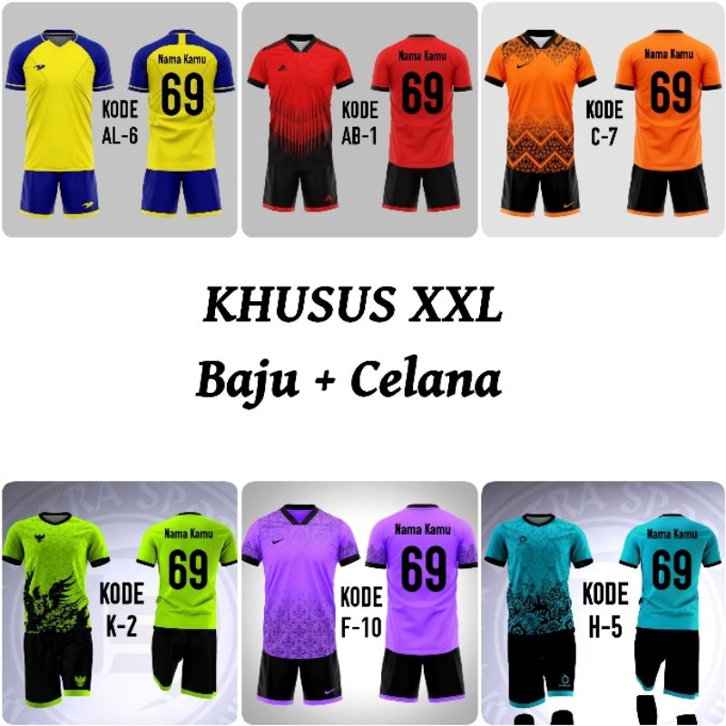 ️✔️✔️ Jersey Futsal Dewasa XXL | Kaos Futsal XXL| Baju Futsal XXL | Baju Bola Dewasa XXL | Jersey Bo