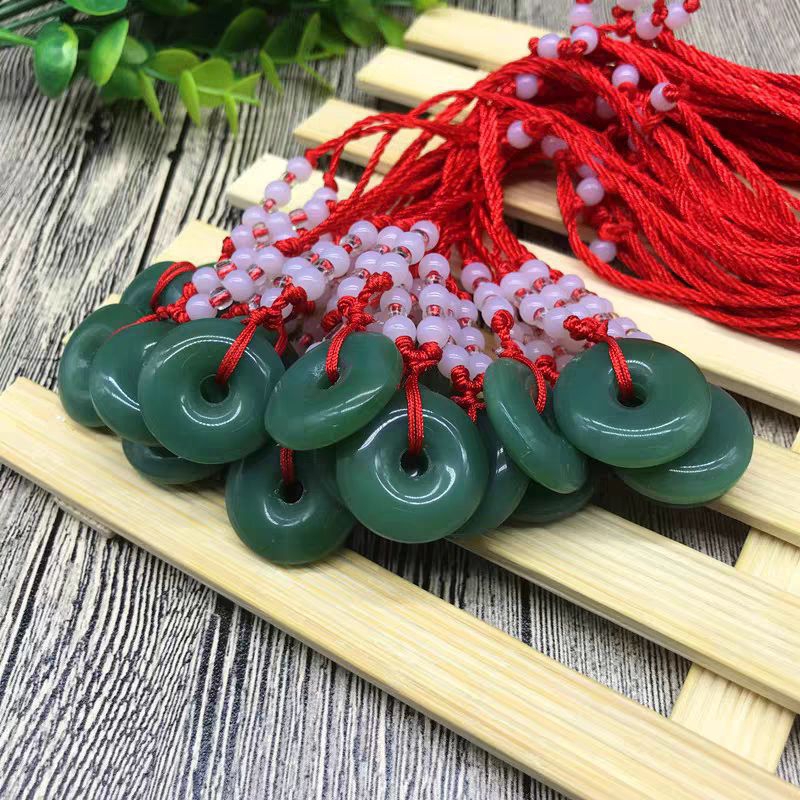 Kalung Liontin Giok Donat Pria Wanita