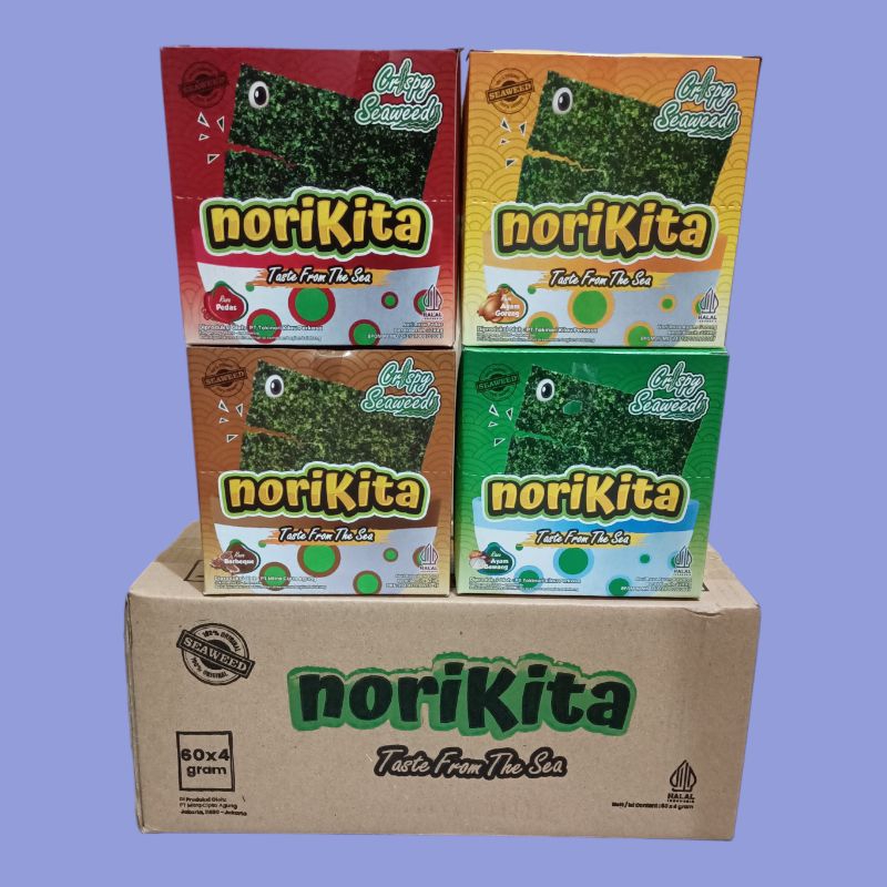 

Norikita Snack Rumput Laut All Varian Rasa 4gr [12 sachet/box]