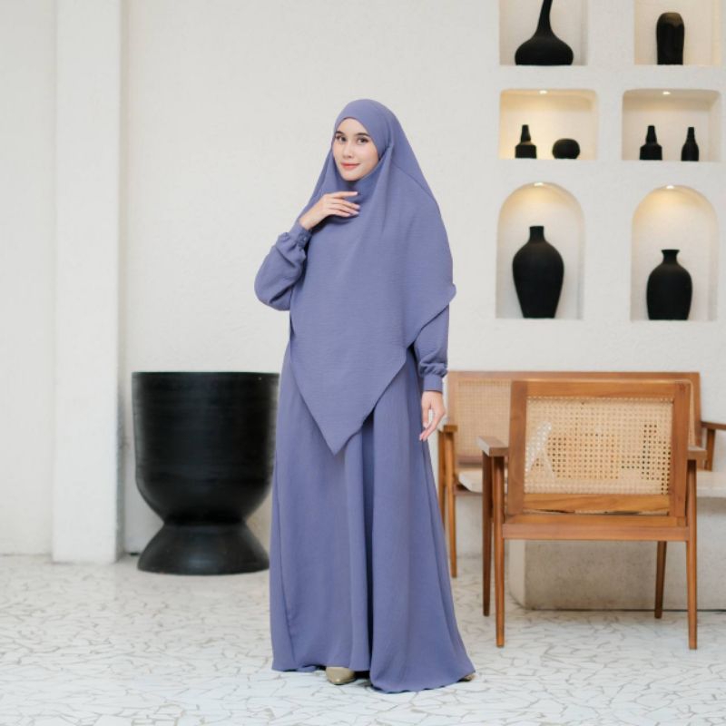 Nazwa Dress Syar'i French Khimar Set Gamis Syar'i