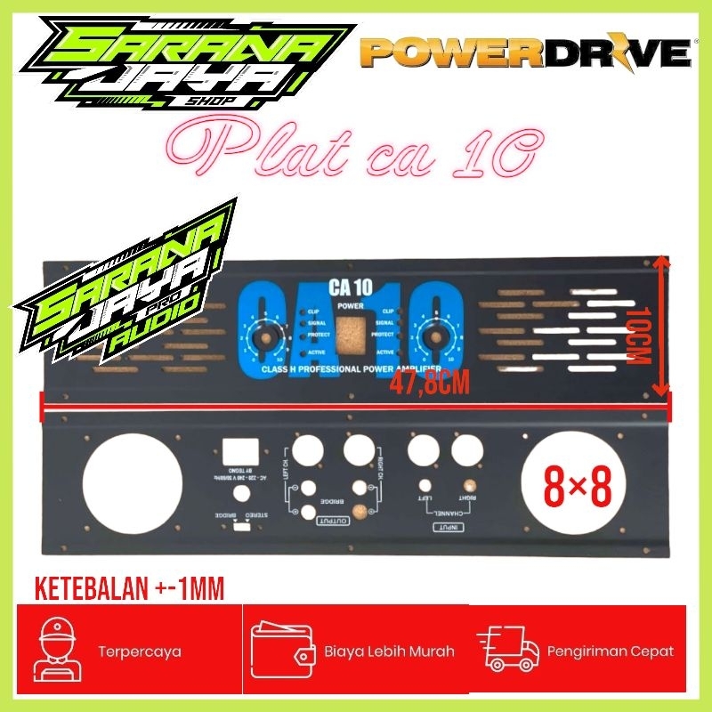 PLAT CA 10 POWER DEPAN BELAKANG