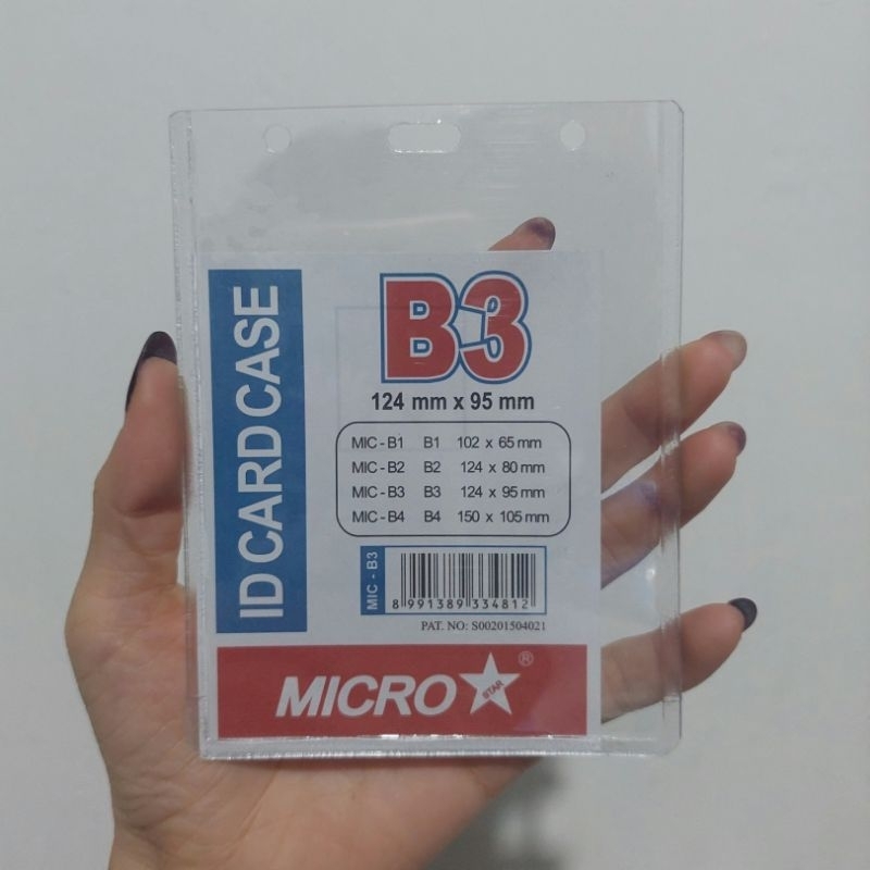 (1 pc) ID Card Case B2 B3 B4 Micro Star 12,4 x 9,5cm / ID Card Mika Kaku