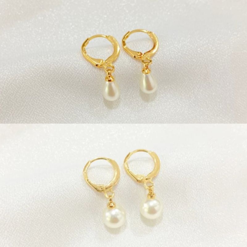 ANTING MUTIARA GOLD EMAS 18K IMPORT/ANTING JEPIT MUTIARA/ANTING MUTIARA DEWASA