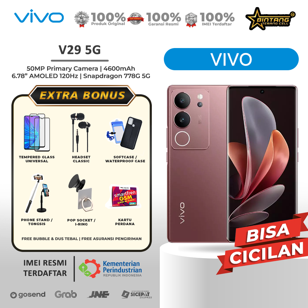 Vivo V29 v29 5G V29e 5G Ram 12+512Gb ram 8+256Gb Garansi Resmi