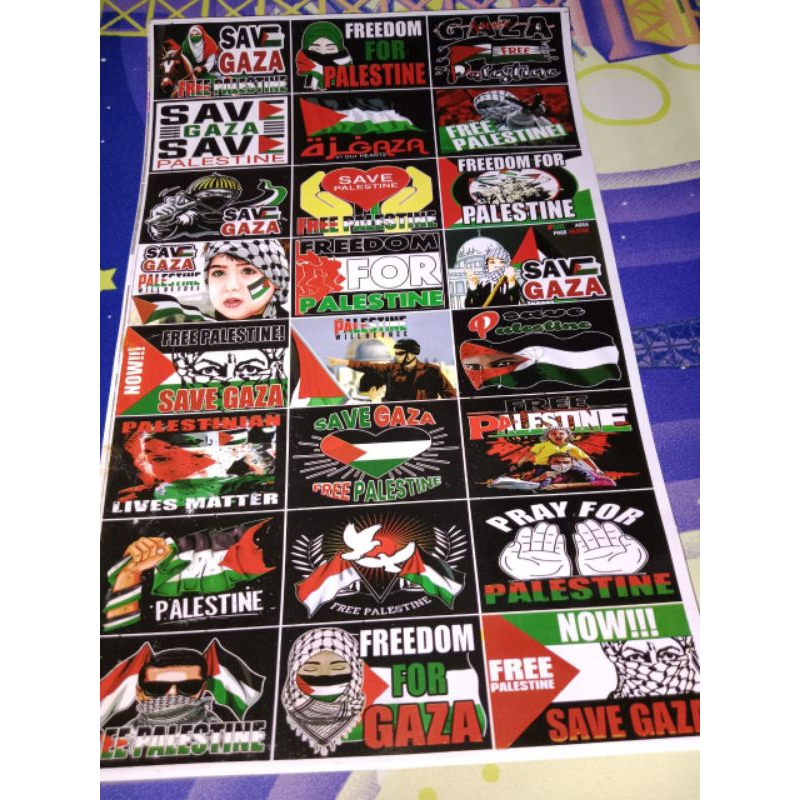 

1lembar Stiker Free Palestina 24pcs