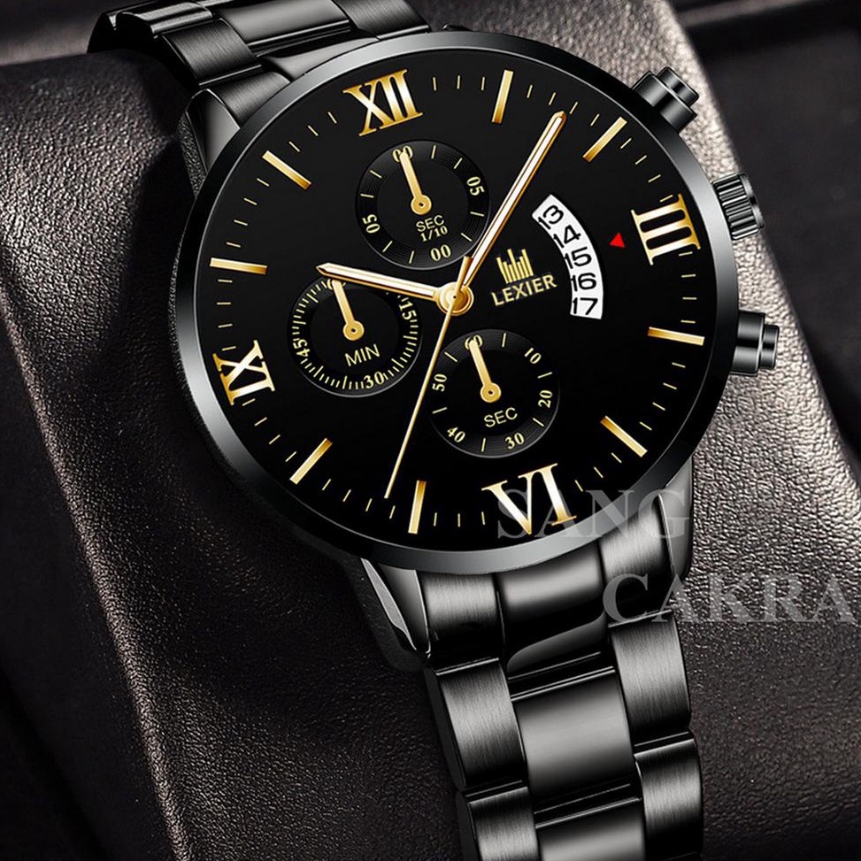 TERBAIK Jam Tangan Pria LEXIER Model Terbaru 2023 Dial Tipis Cross-Border Fashion New Men's Watch Bu