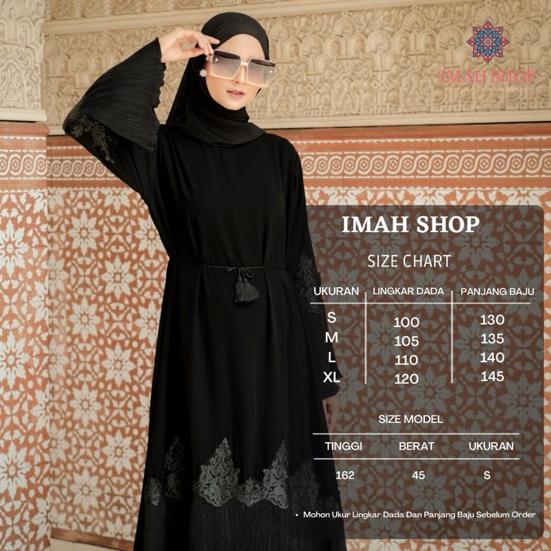 Abaya Gamis Turkey Hitam Dress Plisket Maxi Arab Saudi Bordir Zephy Turki Umroh Dubai Turkey 947 By Imah Shop