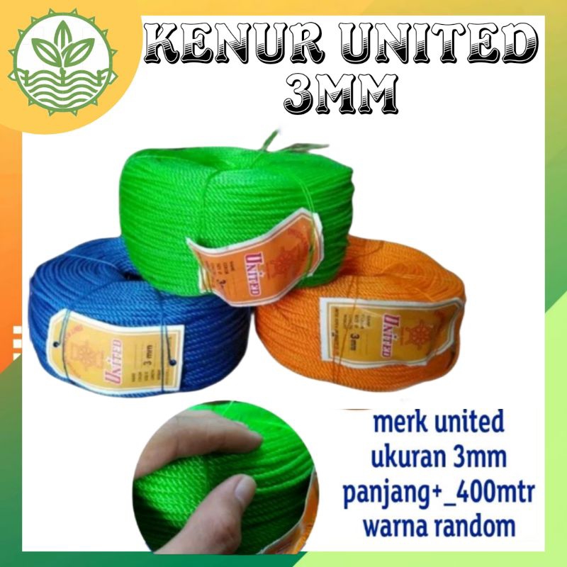 TAMBANG TAMPAR KENUR 3MM UNITED/ 1 ROLL TALI TAMPAR 3MM KENUR 3MM UNITED/TALI TAMBANG 3MM UNITED/ TA