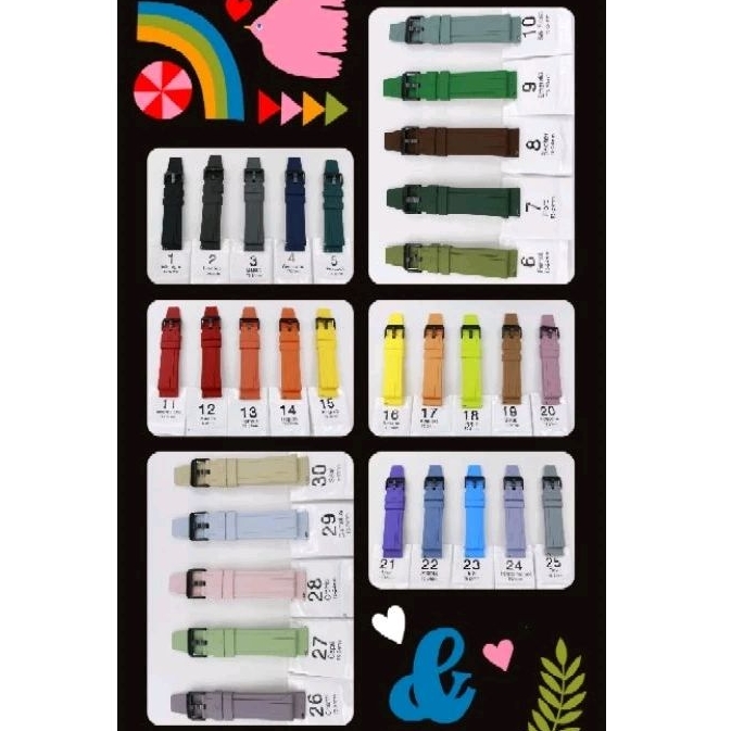 Strap Rubber T5 Original UK 24mm ,Tali Silicone T5 Original