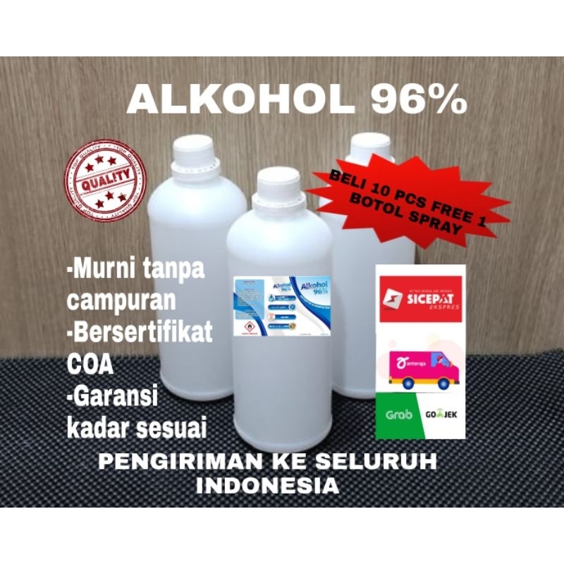 Alkohol 96% 1 liter/Alcohol 96% 1 liter/Sterilisasi
