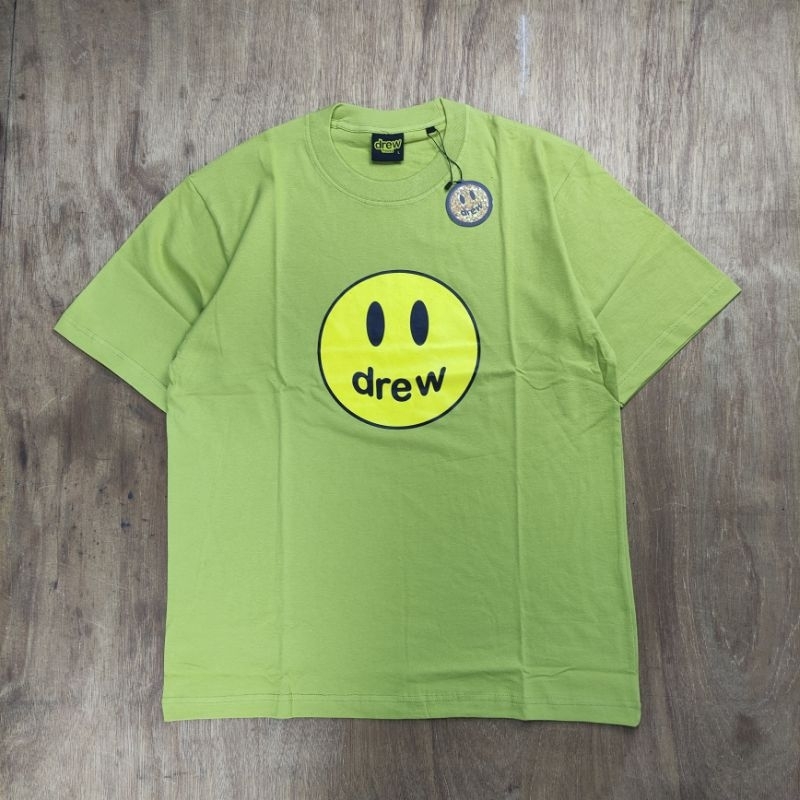 KAOS OVERSIZE DREW HOUSE LOGO SMILE BASIC PRINTED GREEN TEES BESTSELLER