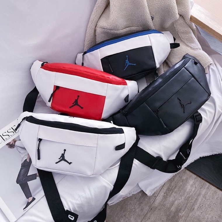 Belanja Mantap Air Jordan Leather Waistbag Kulit PU / Jordan Leather Bag / Tas Pinggang Jordan Kulit