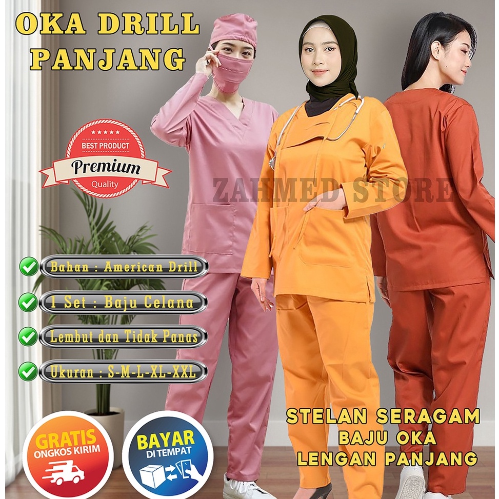 GROSIR ✅ Baju oka / baju ok / scrub ok / scrub oka / seragam perawat / baju perawat / baju oka / baj