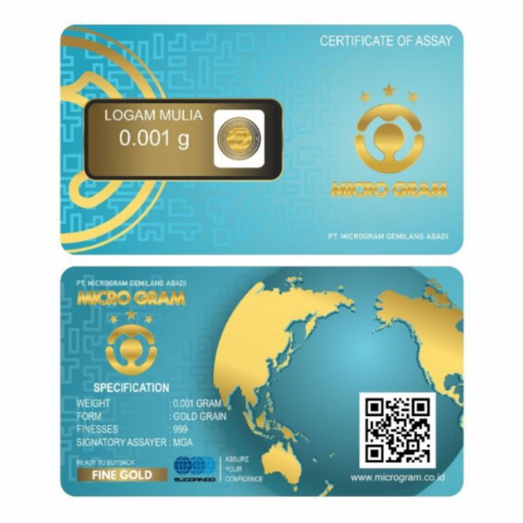 Order PROMO MICROGRAM 10 PCS EMAS MINI 0.001 GRAM LOGAM MULIA 24 KARAT DIJAMIN ASLI ORIGINAL