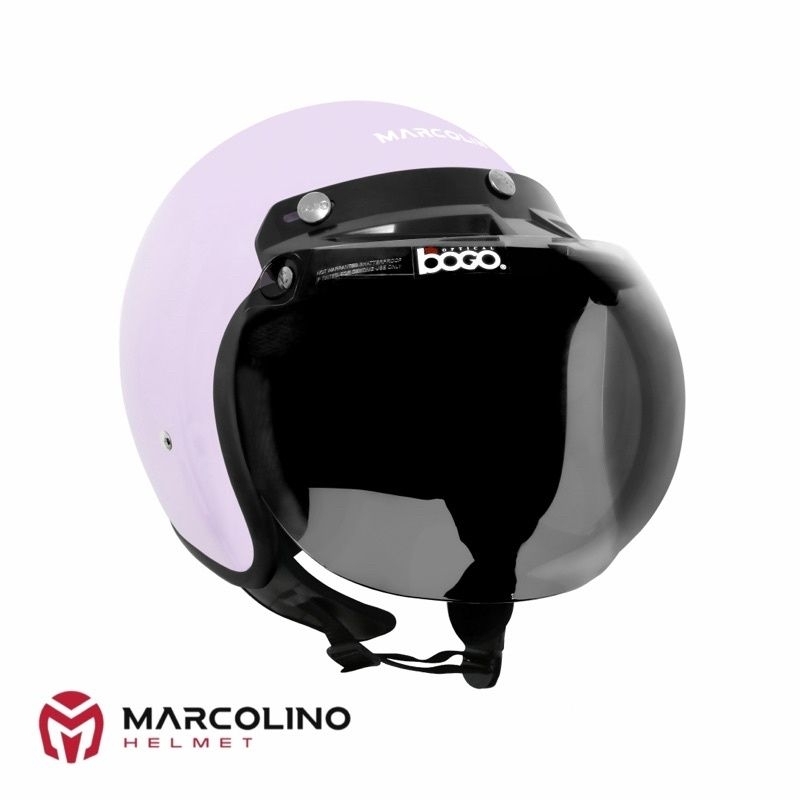 (Preloved) Helm Bogo Retro Marcolino Lilac Pastel /Ungu Pastel SNI Bogo Original
