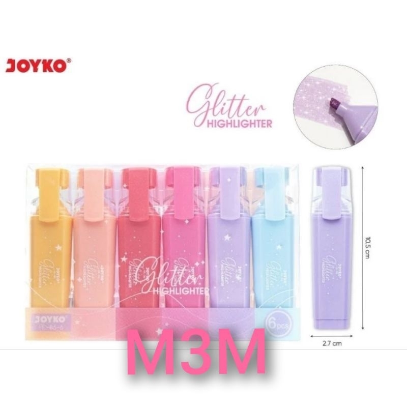 

PENANDA BERWARNA GLITTER HIGHLIGHTER JOYKO HL-86-6