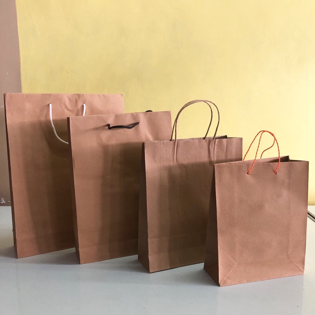 

Paper Bag Coklat Polos / Pembungkus Kado / Bingkisan / Paperbag / Tas Coklat Cokelat / Tas Kado