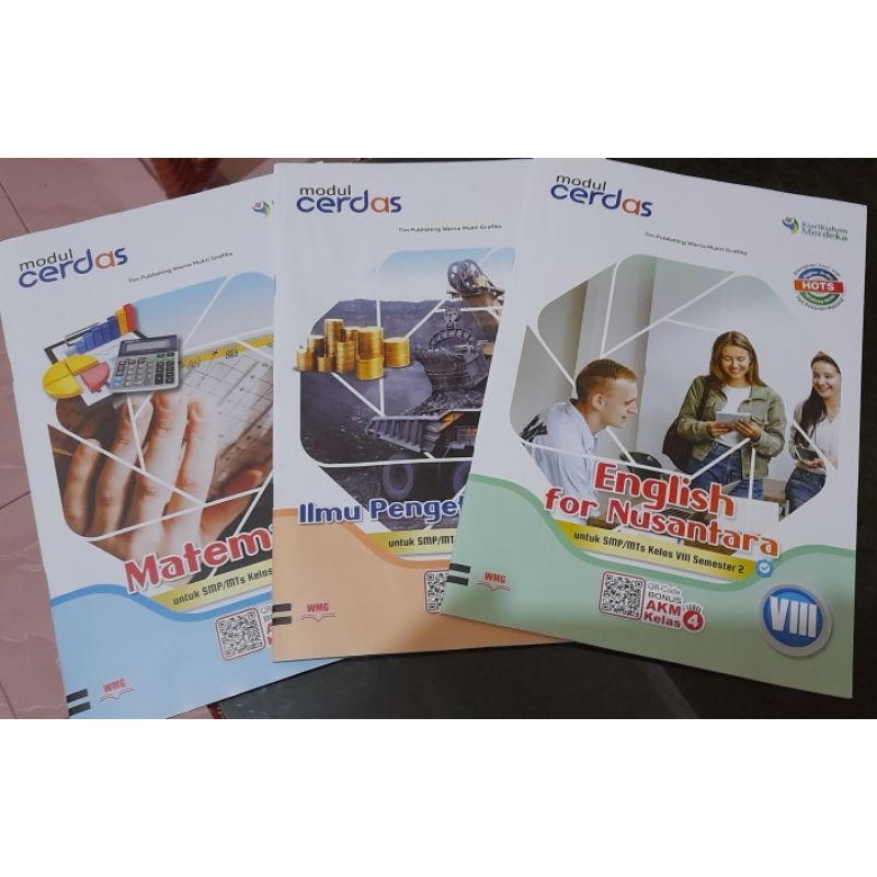 LKS/ Modul Cerdas Semester 2 SMP/ MTS Kelas 8 : Matematika, B. Inggris dan IPS