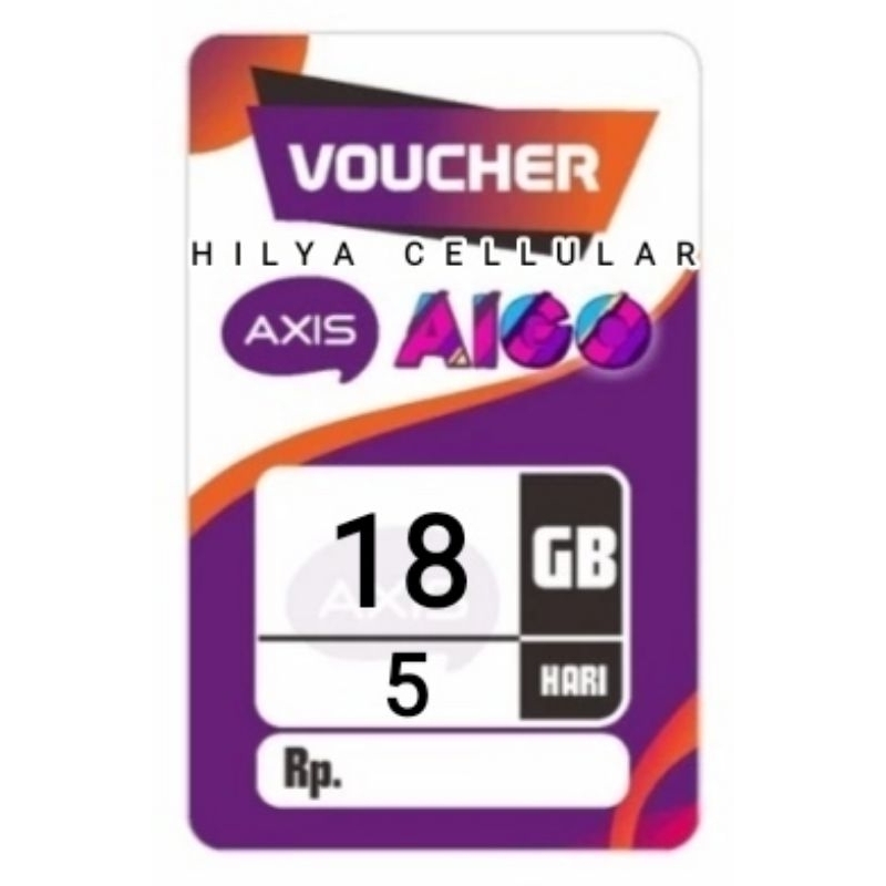 V Axis 18GB 5H Voucher Kuota Axis 18GB 5 Hari L3 BOY