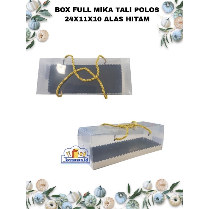 

BOX FULL MIKA TALI POLOS 24X11X10 ALAS HITAM