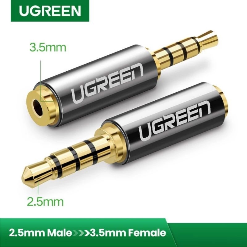 Ugreen 2.5mm Male to 3.5mm Female Audio AUX Adapter Connector