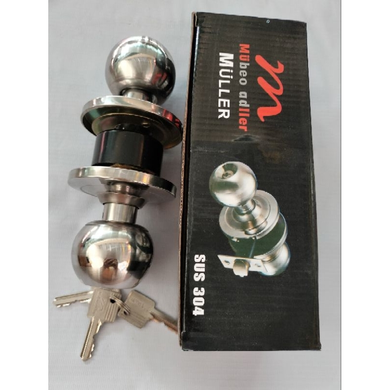 KUNCI PINTU BULAT KAMAR MANDI MULLER/TARIKAN HANDLE  BULAT