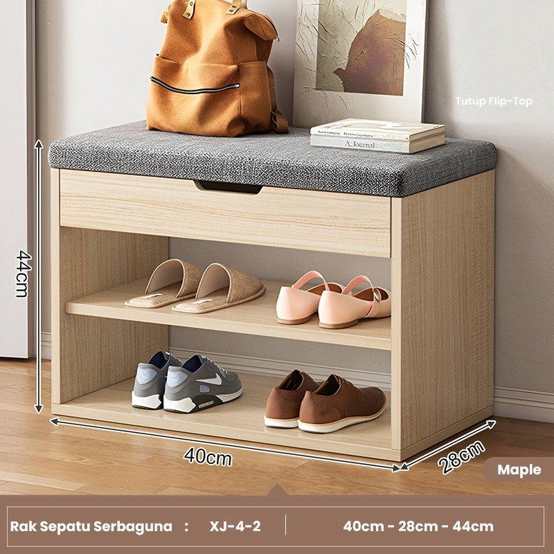 goup88 Rak Sepatu Vertikal Flip Lucu Rak Sepatu Tempat Duduk Bangku RAK Sepatu Pintu Masuk dengan Te