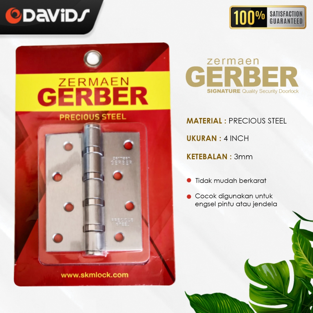 Engsel Pintu Jendela Esel Ensel Rumah Tebal 4 inch GTS Gerber Blister