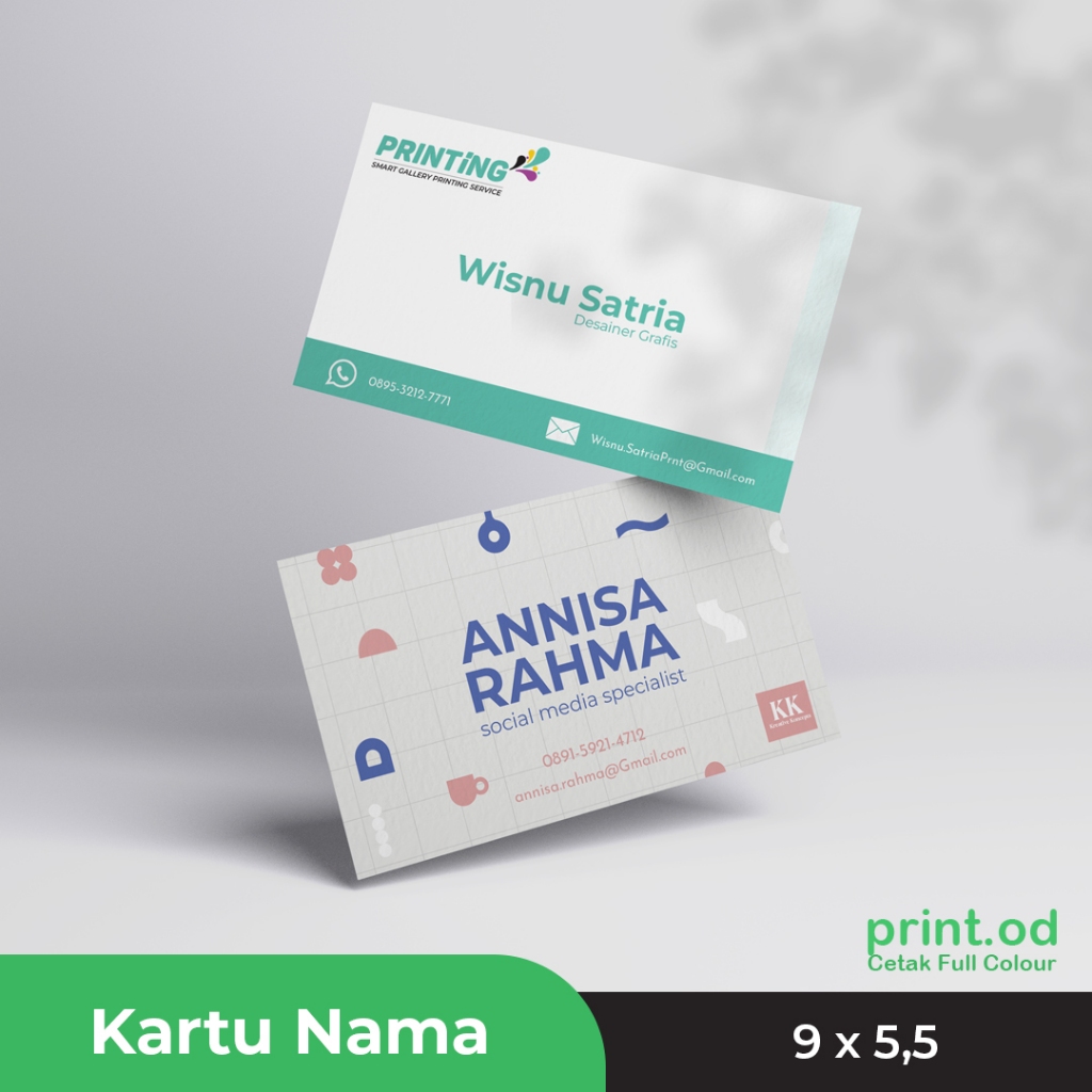

Cetak Kartu Nama I Bussines Card (9x5,5cm) I beragam Pilihan Desain I Full Colour