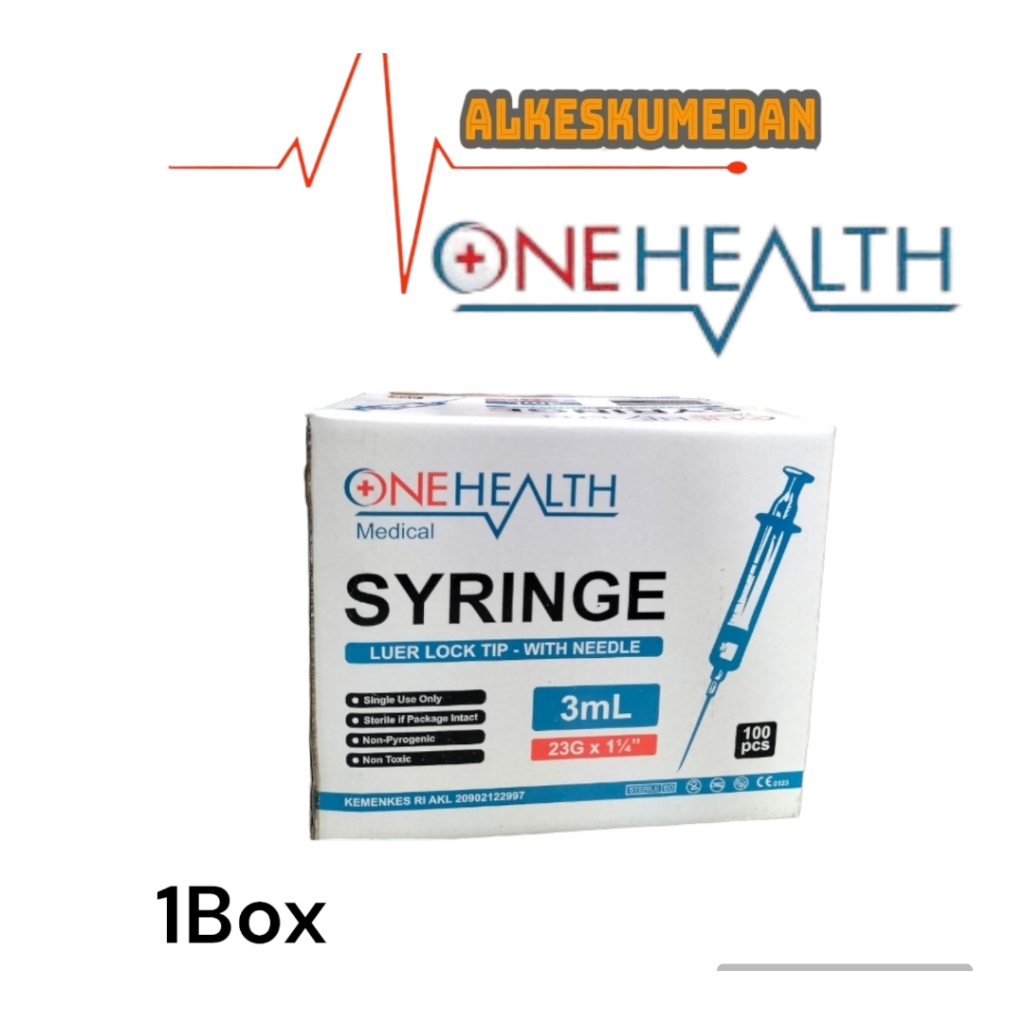 Syringe 3mL ONEHEALTH/Spuit 3cc Onehealth 1 BOX