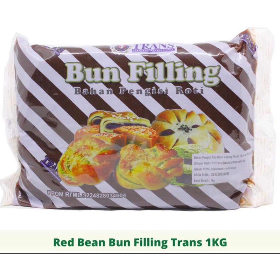 

GROSIR MURAH Trans Bun Filling Red Bean 1kg - Filling Isian Roti Rasa Kacang Merah