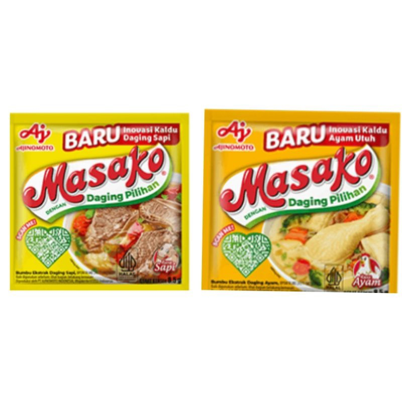 

Masako Rasa Ayam dan Masako Rasa Daging Sapi / Masako Rasa Sapi Rasa Ayam