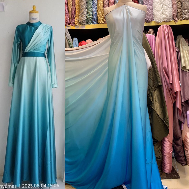 [SALE ] Armani Silk Gradasi / Bahan Kain Armani Silk Gradasi